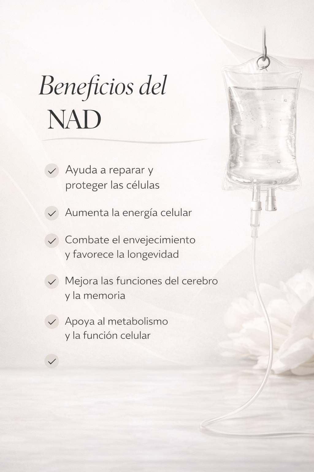 Sueroterapia Antiedad NAD+ Glutatión 3 Sueroterapia Antiedad
NAD+ Glutatión - Imagen 3